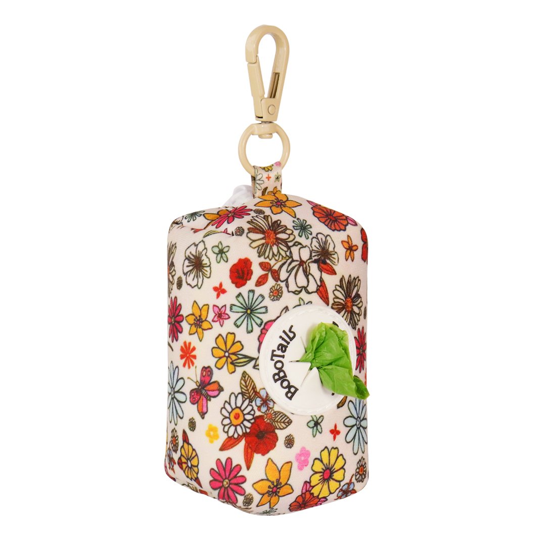Flower Print Poop Bag Holder